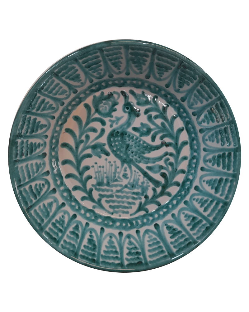 Granada Fajalauza Lebrillo Serving Bowl in Green — CASA PLETÓRICA